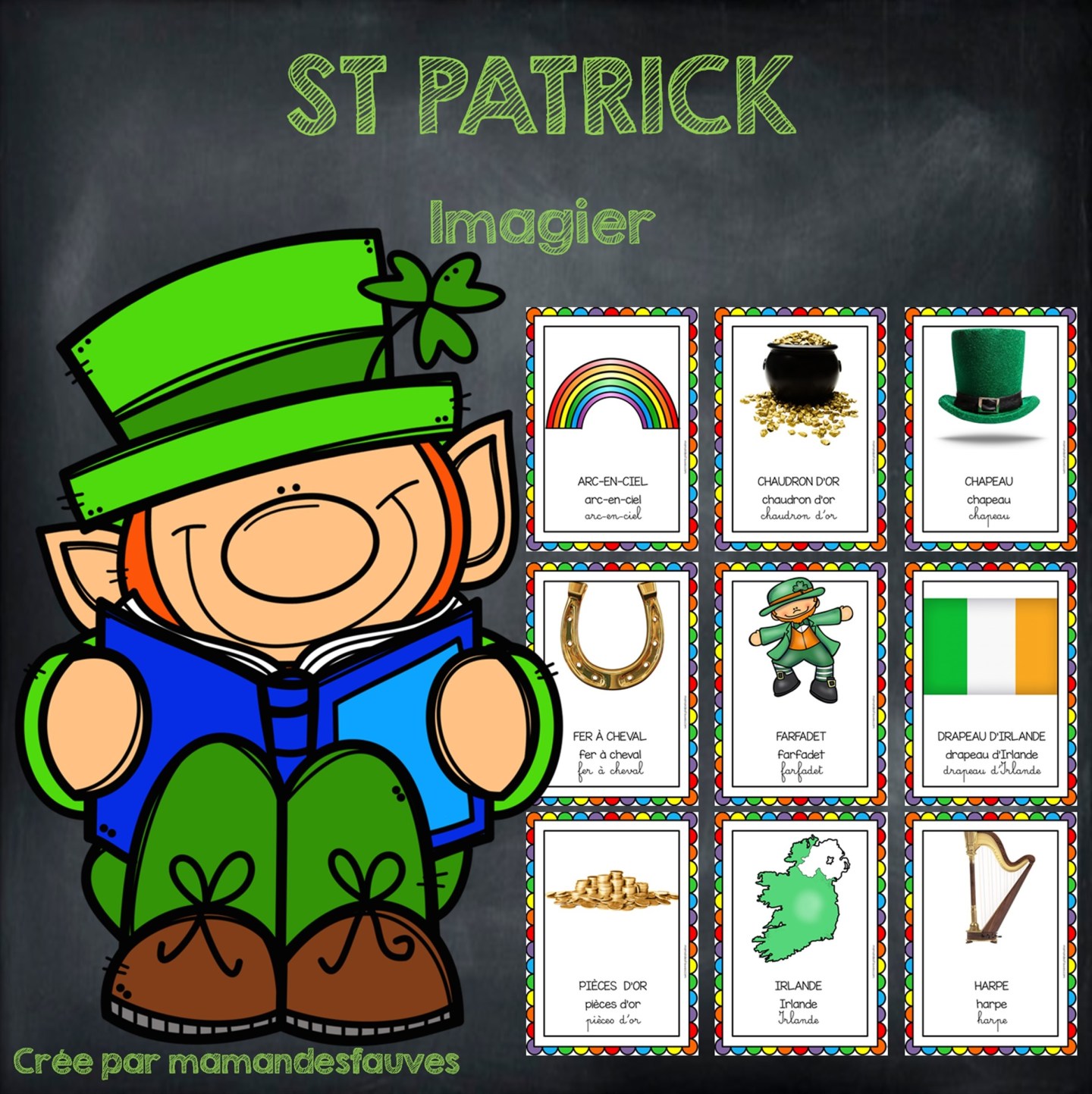 St Patrick – fiches à imprimer – Maman des fauves