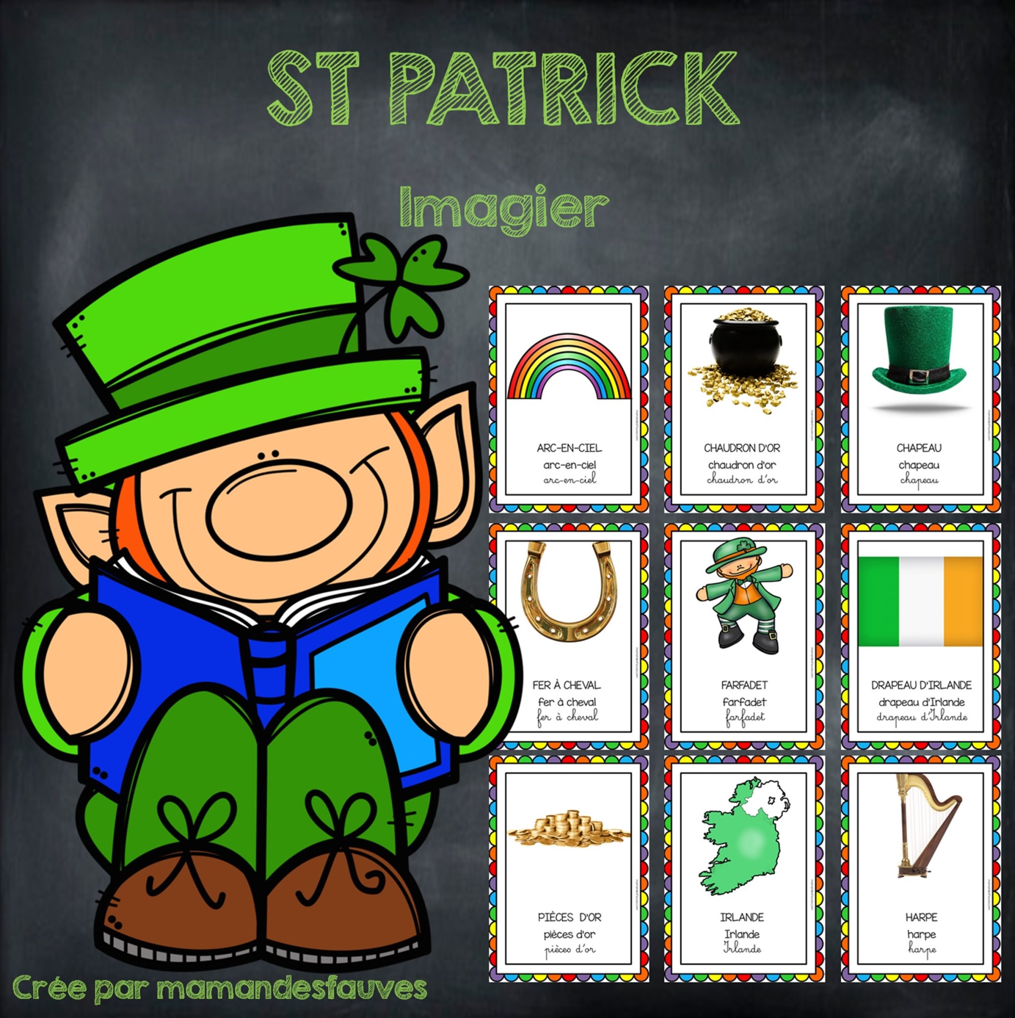 St Patrick – fiches à imprimer – Maman des fauves