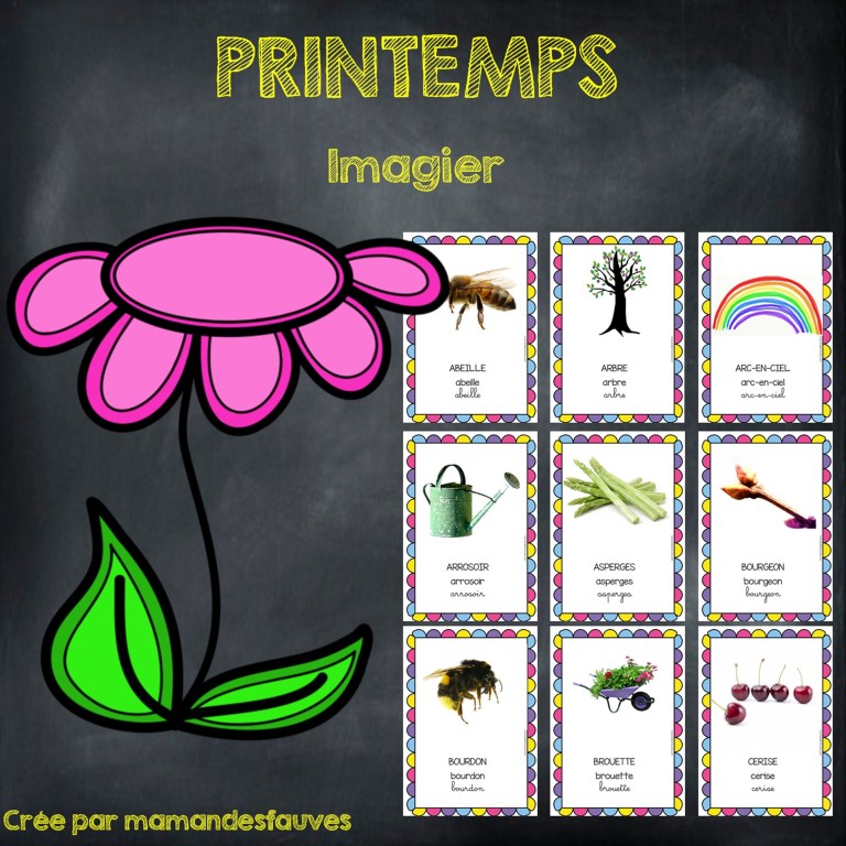 Printemps – fiches à imprimer – Maman des fauves