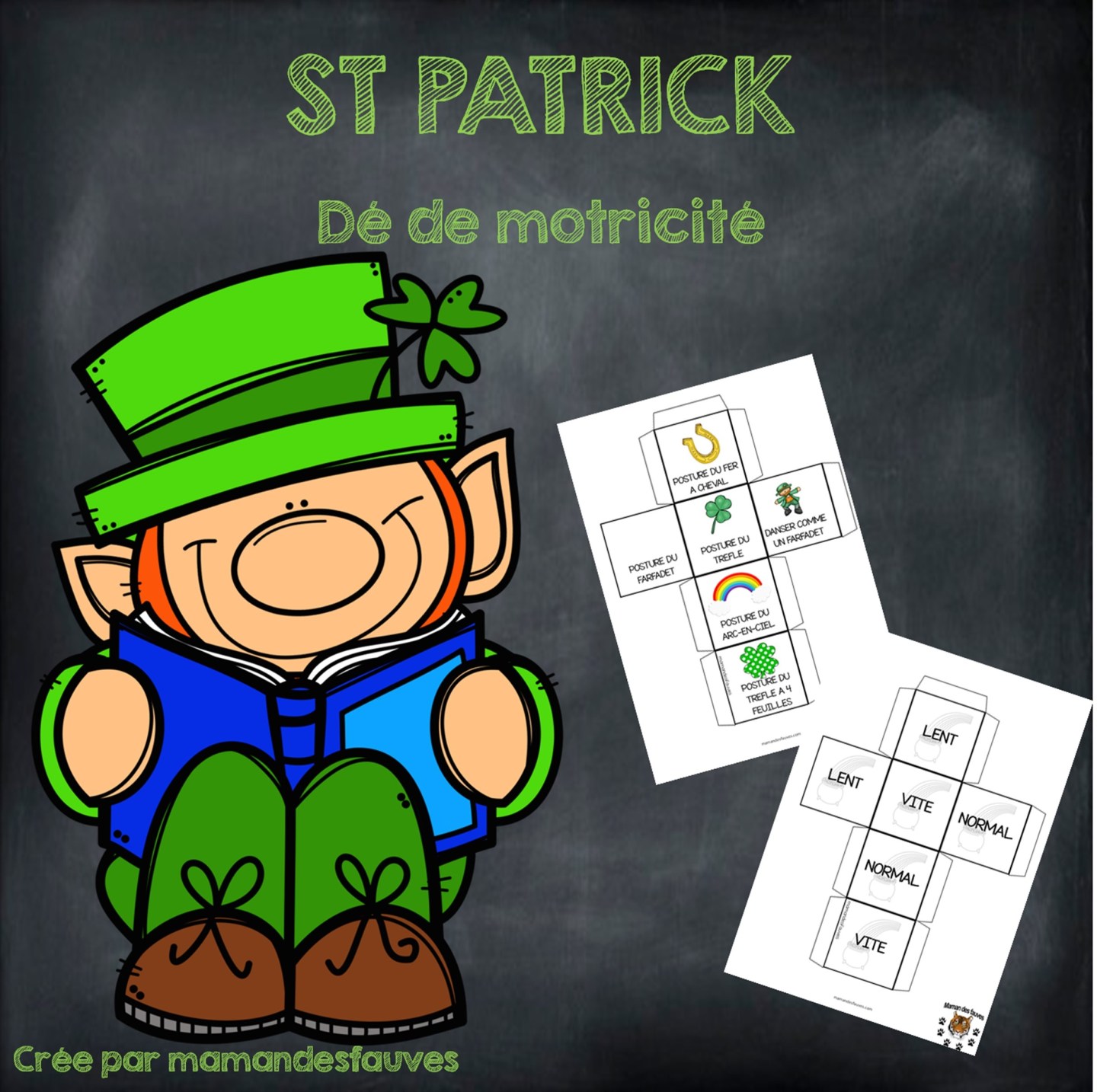 St Patrick – fiches à imprimer – Maman des fauves