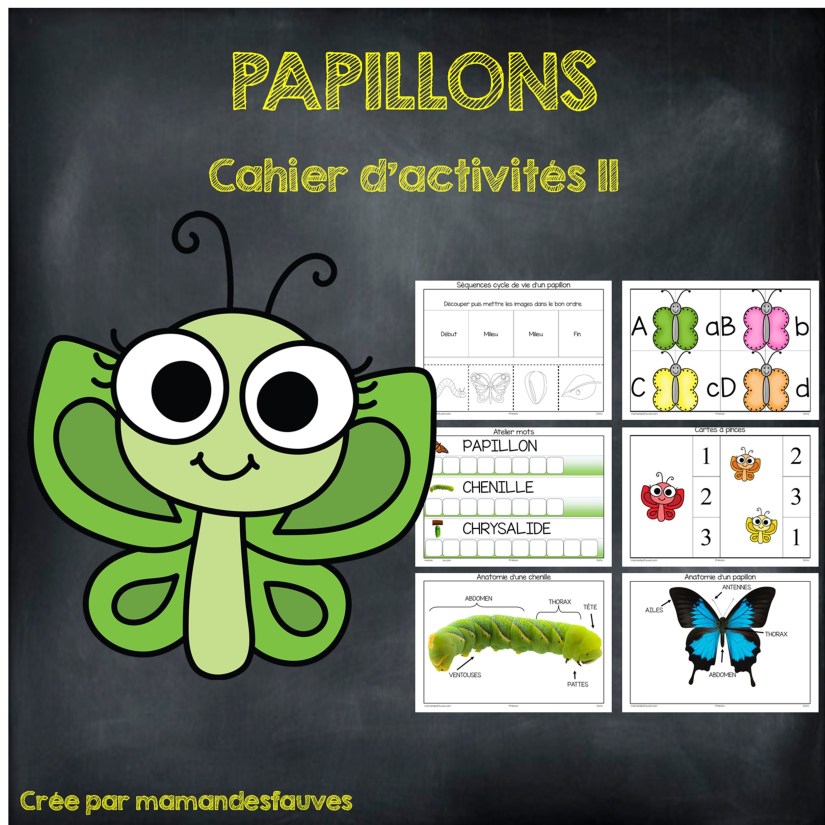 Papillons – fiches à imprimer – Maman des fauves