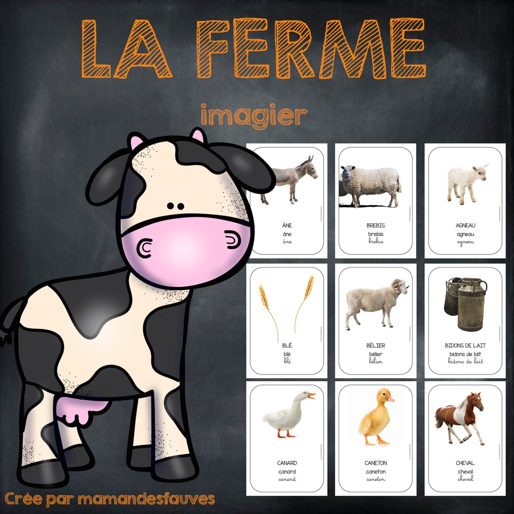 La ferme – fiches à imprimer – Maman des fauves