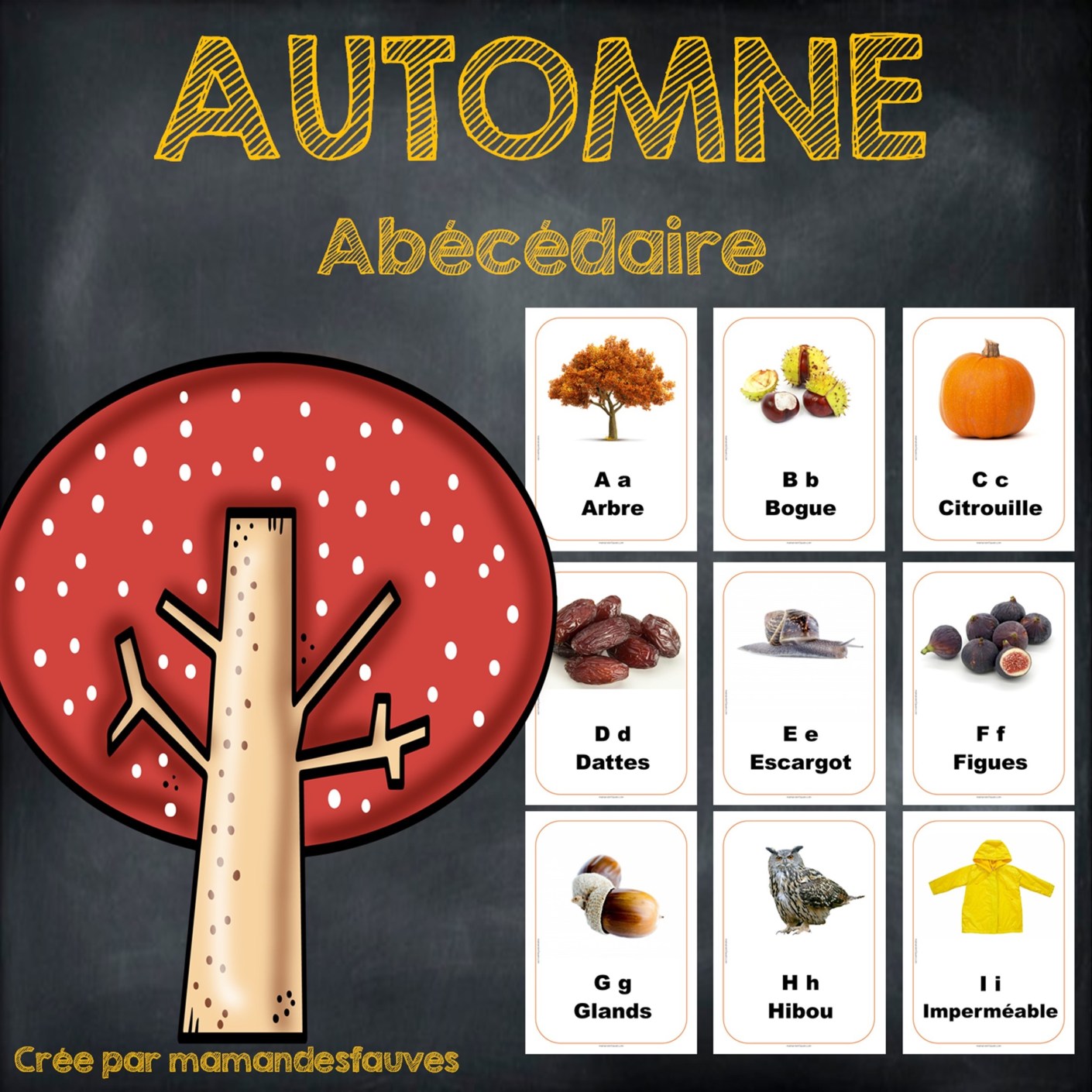 Automne – fiches à imprimer – Maman des fauves