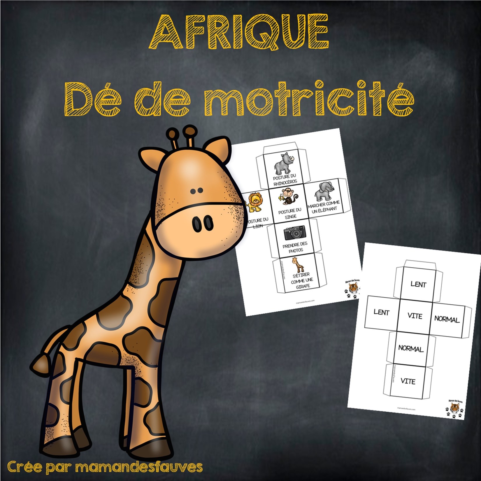 Afrique – fiches à imprimer – Maman des fauves